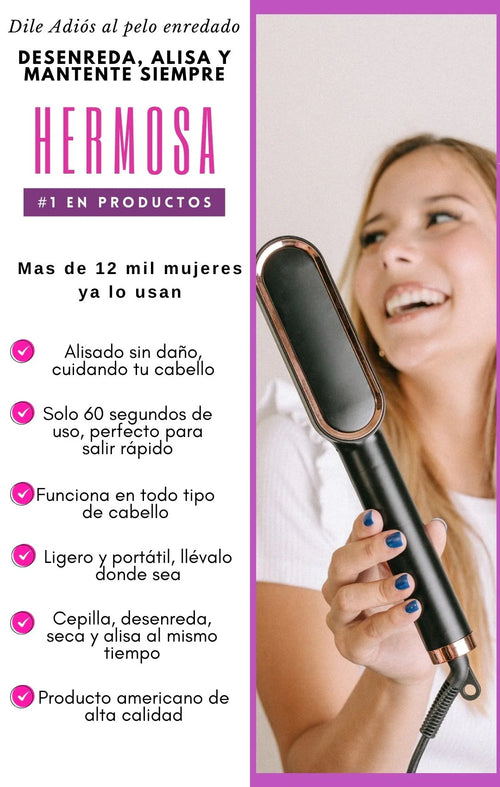 Cepillo Alisador 2 en 1 🌸